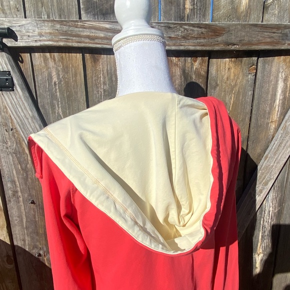 Helly Hanson full zip hoody sweatshirt 77 logo drawstring lined hood Medium red - Picture 6 of 10